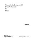Rationale for the development of Ontario air standards for toluene [2006]