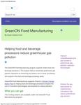 GreenON Food Manufacturing [2018]