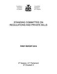 First report 2018 /Standing Committee on Regulations and Private Bills