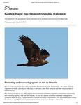 Golden Eagle government response statement [2016]