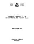 First report 2019 /Standing Committee on Regulations and Private Bills