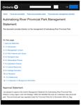 Aubinabong River Provincial Park Management Statement [2007]