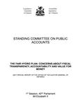 The Fair Hydro Plan : Concerns About Fiscal Transparency, Accountability and Value for Money (2017 Special Report of the Office of the Auditor General of Ontario) [2020]