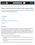 Ontario Public Service anti-racism policy progress report [2020]