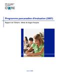 Programme pancanadien d'évaluation (2007) : rapport de l'Ontario : élèves de langue française[ressource électronique] [2008]