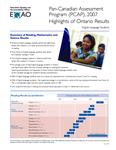 Pan-Canadian Assessment Program (PCAP), 2007 : highlights of Ontario results : English-language students [2008]