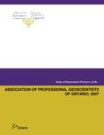 Study of registration practices of the Association of Professional Geoscientists of Ontario, 2007 [2008]