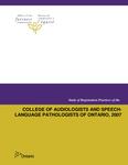 Study of registration practices of the College of Audiologists and Speech-Language Pathologists of Ontario, 2007 [2008]