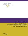 Study of registration practices of the Ontario Association of Certified Engineering Technicians and Technologists, 2007 [2008]
