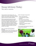 "Smog advisory today" : the risk to seniors [2008]