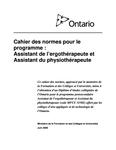 Cahier des normes pour le programme : Assistant de l'ergothérapeute et Assistant du physiothérapeute[ressource électronique] [2008]