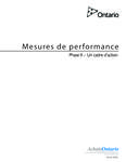 Mesures de performance, phase II : un cadre d'action [2009]