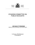 Air Quality Program (section 3. 04, 2004 Annual report of the Provincial Auditor) [2005]