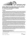 Carbon offsets from afforestation and the potential for landowner participation in Ontario /Jenney Gleeson, Gary Nielsen and Bill Parker [2009]