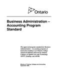 Business administration : accounting program standard [2009]