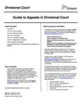 Guide to appeals in Divisional Court [2008]
