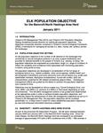 Elk population objective for the Bancroft-North Hastings area herd [2011]