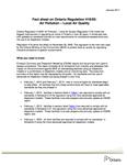 Fact sheet on Ontario Regulation 419/05 : air pollution - local air quality [2011]