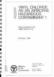 Vinyl chloride as airborne hazardous contaminant I [1974]