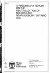 A preliminary report on the neutralization of Nelson Lake, near Sudbury, Ontario /by W. A. Scheider, J. Jones and B. Cave [1975]