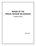 Report of the special advisor on agencies /Rita Burak [2010]