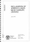 Reclamation of acidified lakes near Sudbury, Ontario /W. Scheider, J. Adamski, M. Paylor [1975]