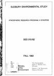 Atmospheric research program--a synopsis /by Walter H. Chan [1982]