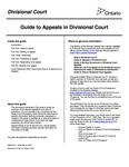 Guide to appeals in Divisional Court [2010]
