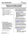 Guide sur les appels interjetés devant la Cour divisionnaire[ressource électronique] [2010]