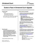 Guide to fees in Divisional Court appeals [2010]