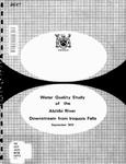 Water quality study of the Abitibi River : downstream from Iroquois Falls [1972]