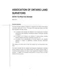 Association of Ontario Land Surveyors : entry-to-practice review [2011]