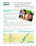 Pan-Canadian Assessment Program (PCAP), 2010 : highlights of Ontario results : Ontario students' results [2011]