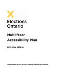 Multi-year accessibility action plan, 2011-12 to 2015-16 /Elections Ontario