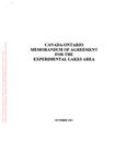 Canada-Ontario memorandum of agreement for the experimental lakes area [1993]