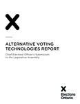 Alternative voting technologies report : Chief Electoral Officer's submission to the Legislative Assembly [2013]