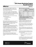 2011 Honey Monitoring Program results summary : infosheet [2014]