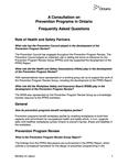 A Consultation on Prevention Programs in Ontario : Frequently Asked Questions [2014]