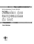 Test de mathématiques, 9e année, 2000-2001 : diffusion des composantes du test : Cours théorique