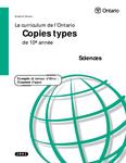 Le curriculum de l'Ontario : copies types de 10e année : sciences, 2002 : exemples de travaux d'élèves : document d'appui
