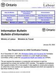 New requirements for JHSC certification training [2002]