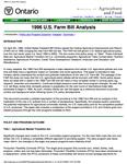 1996 U. S. Farm Bill analysis