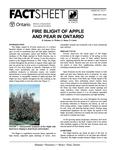 Fire blight of apple and pear in Ontario /B. Solymar . . . [et al. ] [2002]