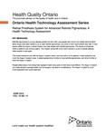 Retinal Prosthesis System for Advanced Retinitis Pigmentosa : A Health Technology Assessment [2016]