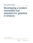 Discussion Paper : Developing a modern renewable fuel standard for gasoline in Ontario [2017]