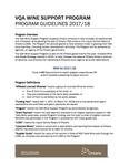 VQA Wine Support Program : Program Guidelines 2017/18