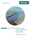 A review by the Ministry of Natural Resources regarding the class environmental assessment for timber management on crown lands in Ontario : MNR's timber class EA review [2002]