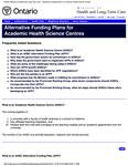 Alternative funding plans for academic health science centres : frequently asked questions [2002]
