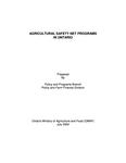 Agricultural safety net programs in Ontario /prepared by Policy and Programs Branch, Policy and Farm Finance Division [2002]