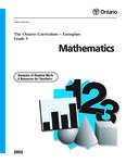 Ontario curriculum - exemplars, grade 5 : mathematics, 2002 : samples of student work : a resource for teachers